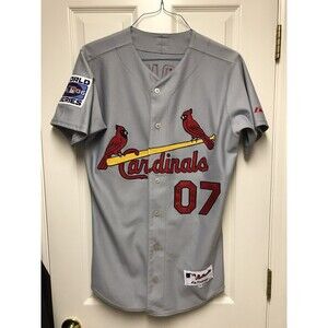 NWOT #7 Pond St. Louis Cardinals Away 40 Jersey w/World Series 2006 Patch Grey